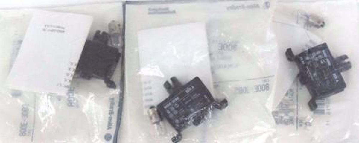 LOT OF 3 NEW ALLEN BRADLEY 800E-3DB5 BASE MOUNT MODULES 800E3DB5 SER. A