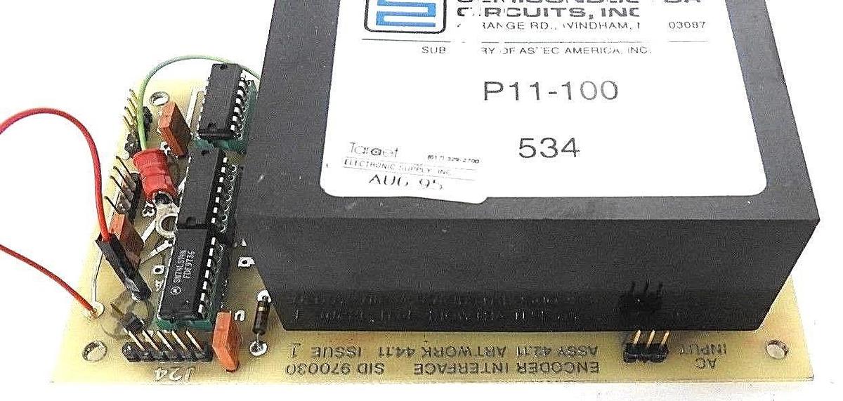 Used INK JET SID 970030 ENCODER INTERFACE ASSY 42.11 ARTWORK 44.11 ISSUE 1 W/ P11-100