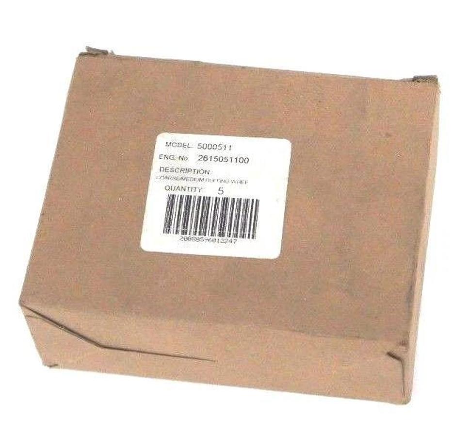 Used BOX OF 5 NEW DREMEL 511 FINISHING ABRASIVE BUFF WHEEL KITS 180&280 GRIT 5000511