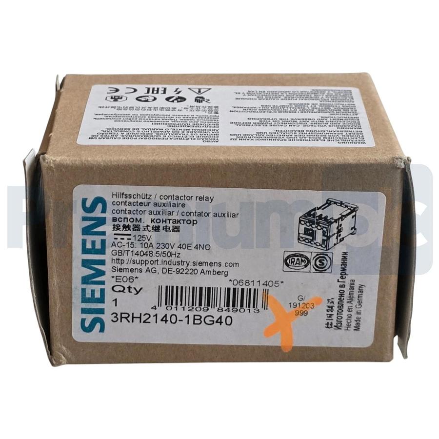 Siemens 3RH2140-1BG40 SIRIUS Contactor Relay 4 NO 125V DC Coil Size S00 NSMP 662643906844