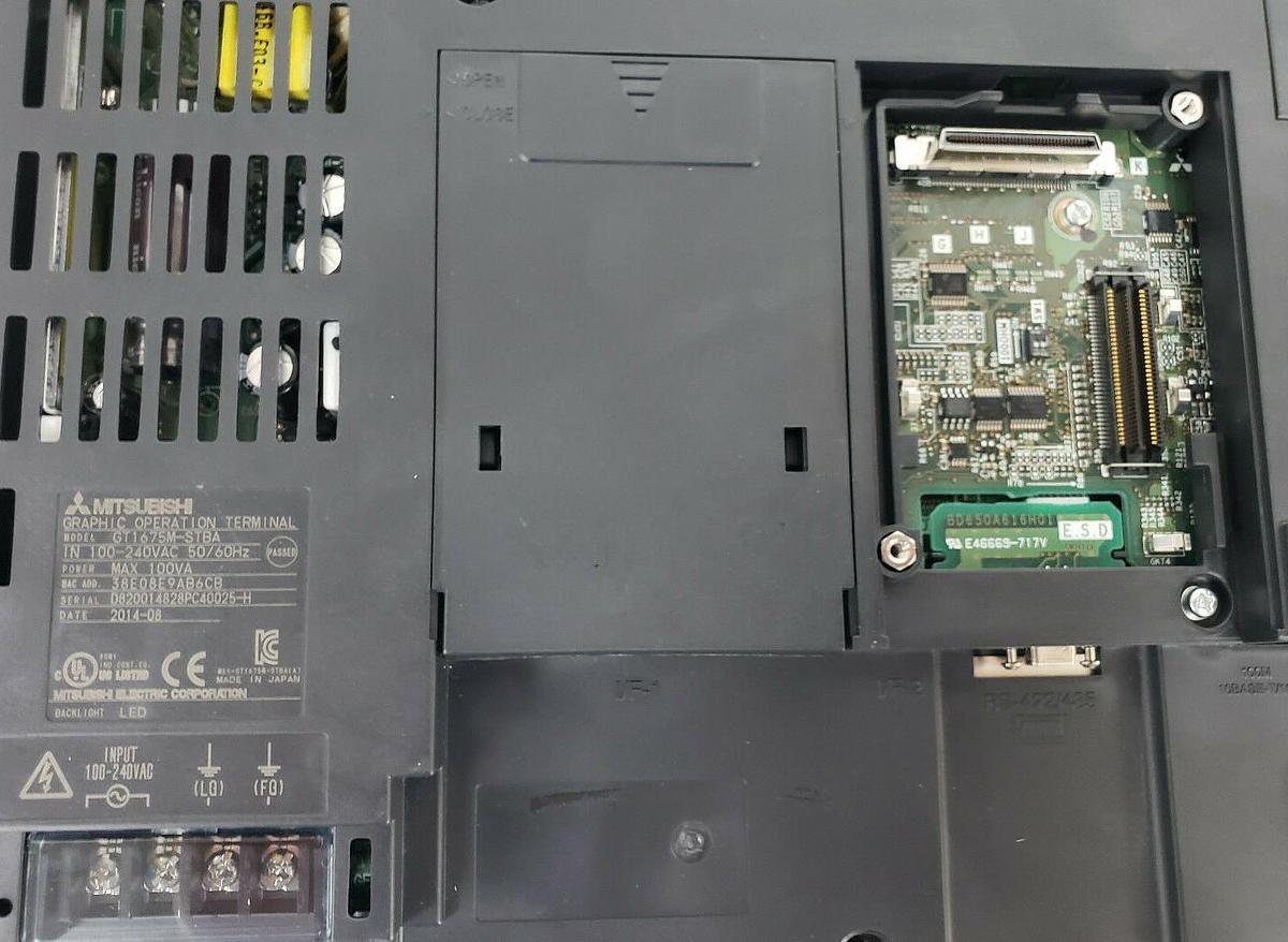 Used MITSUBISHI GT1675M-STBA OPERATOR INTERFACE 100-240VAC 50/60HZ 100VA