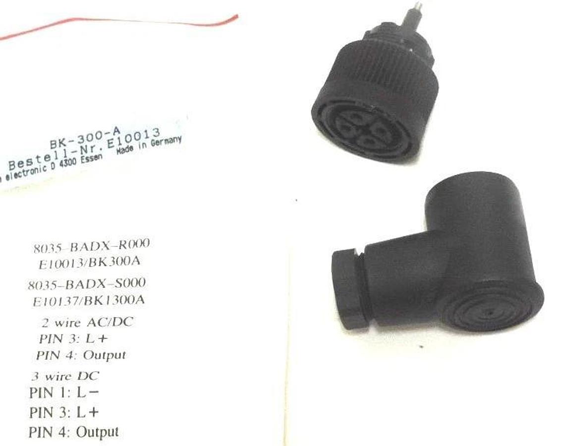 Used NEW IFM EFECTOR BK-300-A CONNECTOR 90DEGREE 4PIN FEMALE BK300A