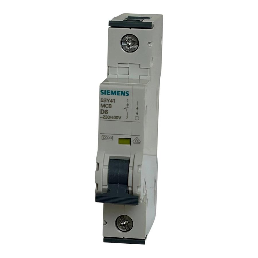 Siemens 5SY4106-8 Miniature Circuit Breaker MCB 1 Pole 6A D Curve 230/400V New