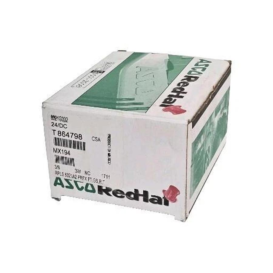 NIB ASCO 8321G002 SOLENOID VALVE 24/DC 3/8'' 3W 8321-G002-24DC