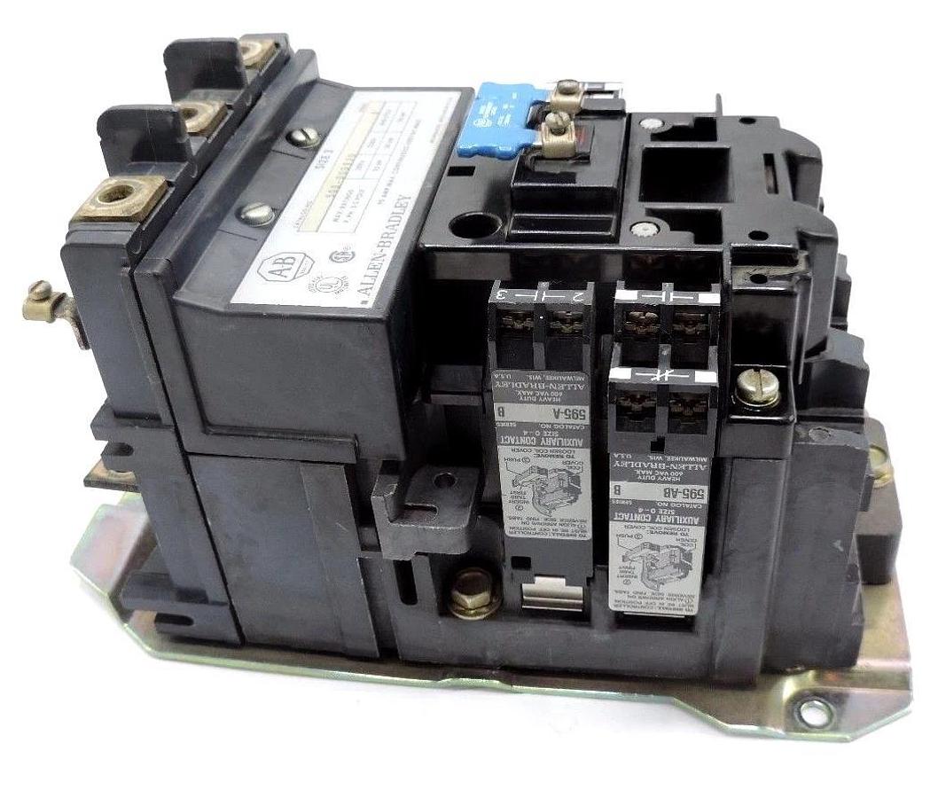 Used ALLEN BRADLEY 500-DOD930 SER. A SIZE 3 STARTER 90A 600V W/ CD236 COIL