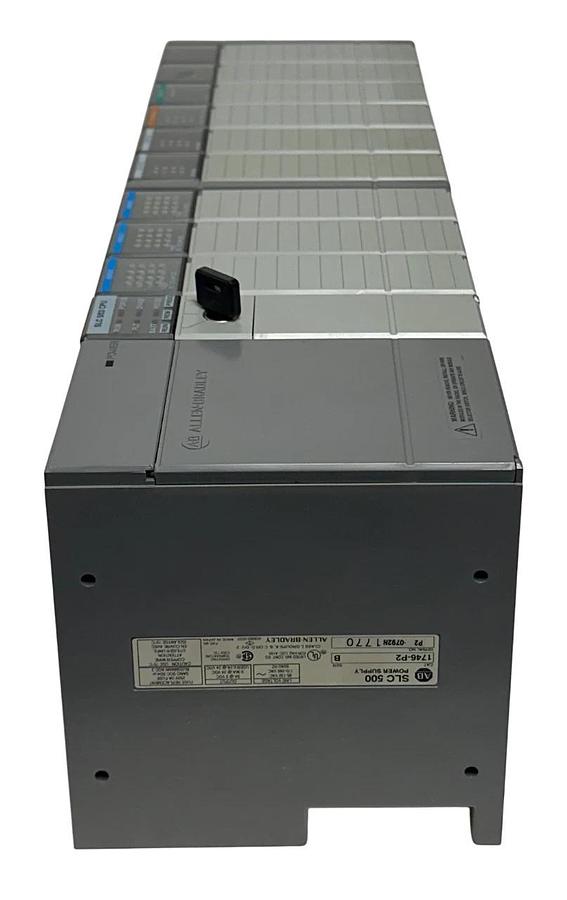 Used COMPLETE ALLEN BRADLEY SLC 500 5/03 PROGRAMMABLE CONTROLLER 10-SLOT CHASSIS USNP