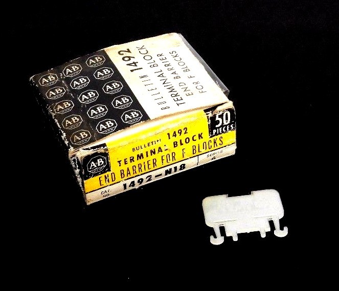 Used NIB ALLEN BRADLEY 1492-N18 TERMINAL BLOCKS 1492N18 SER. A (BOX OF 45)