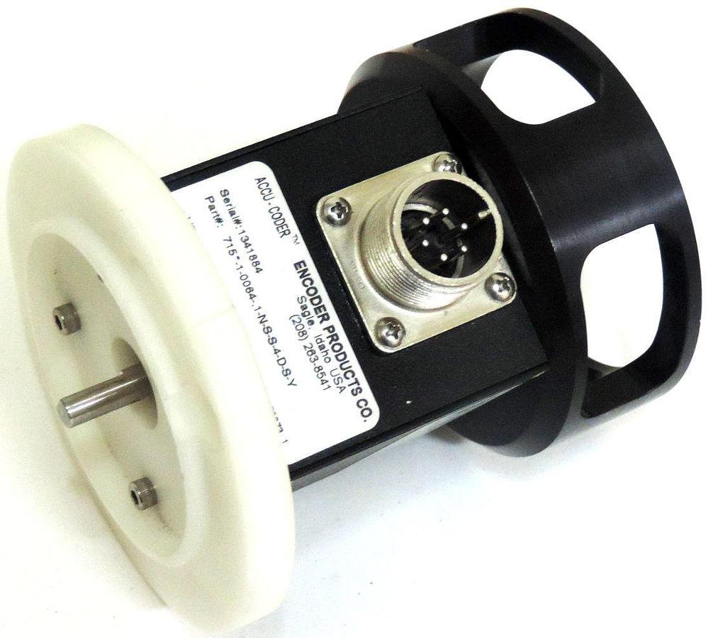 Used ACCU-CODER INCREMENTAL SHAFT ENCODER 715-1-0064-1-N-S-S-4-D-S-Y, 5-28 VDC INPUT