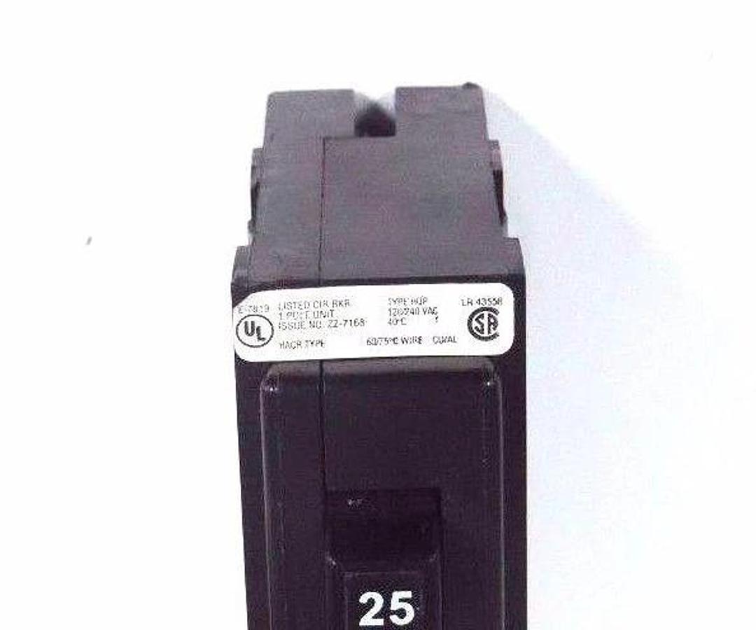LOT OF 2 CUTLER-HAMMER HQP1025 CIRCUIT BREAKERS 25A, 1P