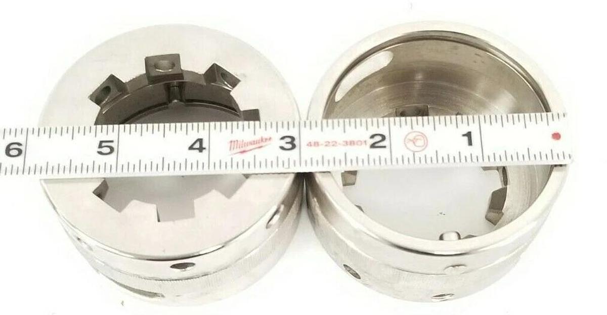 Used LOT OF 2 CONSOLIDATED 20020C-NP2 BAYONET COLLARS 2-5/8'' IN. ID 1-3/4'' IN. T-T