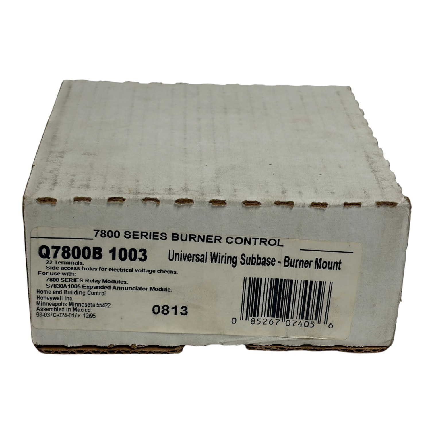 Used Honeywell Q7800B1003 Universal Wiring Subbase 7800 Series Burner Control