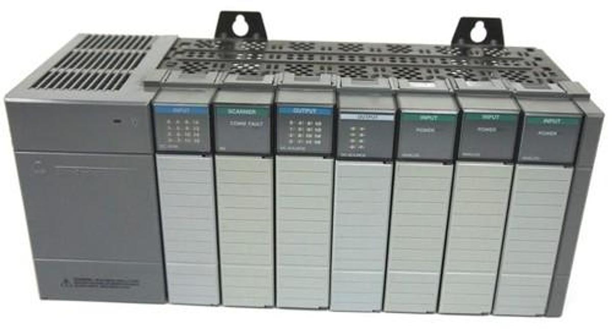 Used ALLEN BRADLEY 1746-A7 7-SLOT RACK SER. B W/ 1746-P2 POWER SUPPLY SER. C