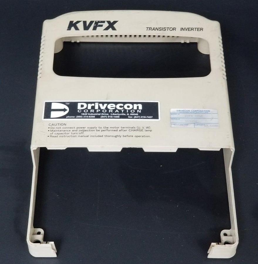Used DRIVECON KVFX-475-E TRANSISTOR INVERTER DRIVE KVFX475E (COVER ONLY)