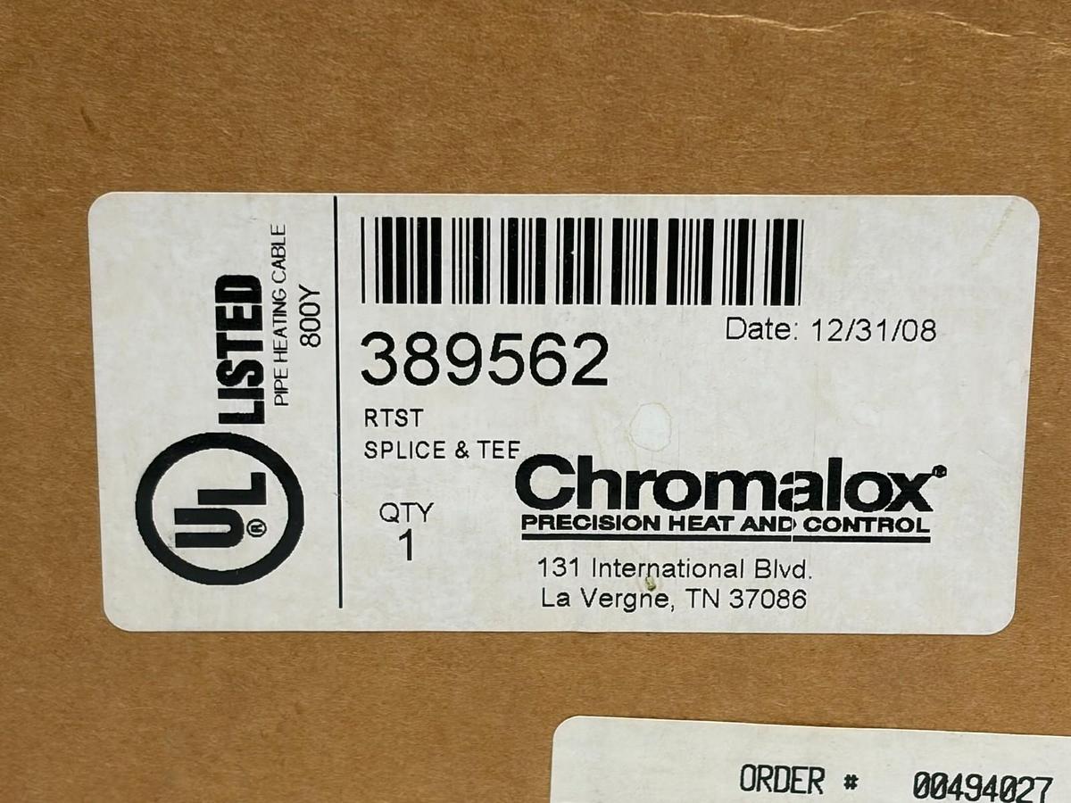 Used Chromalox 389562 RTST Splice and Tee Kit Junction Box Heat Trace Cable - New