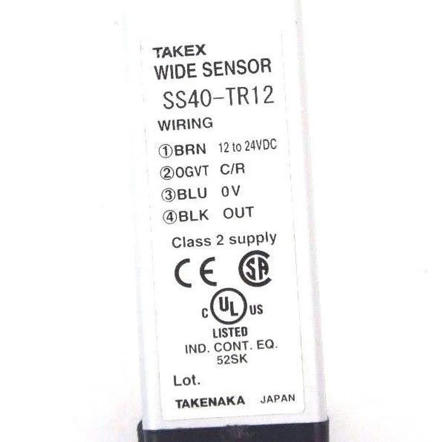 Used SET OF TAKEX LIGHT CURTAINS SS40-TR12 RECIEVER & SS40-TL12 TRANSMITTER