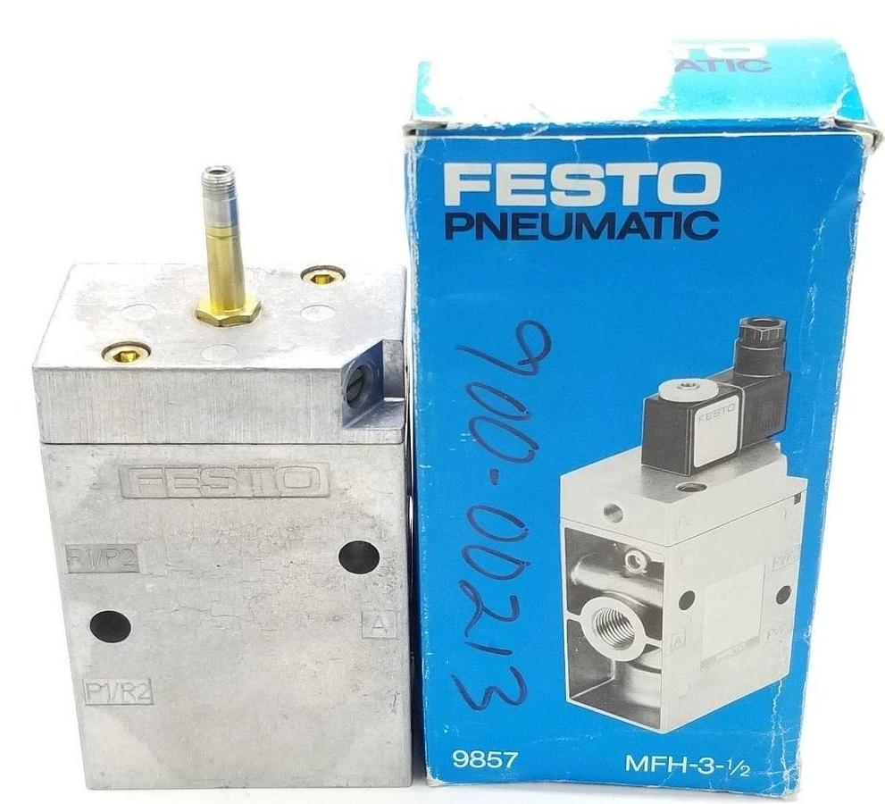 NIB FESTO MFH-3-1/2 SOLENOID VALVE 1.5-8BAR, 22-120PSI, 9857, SERIE 0789