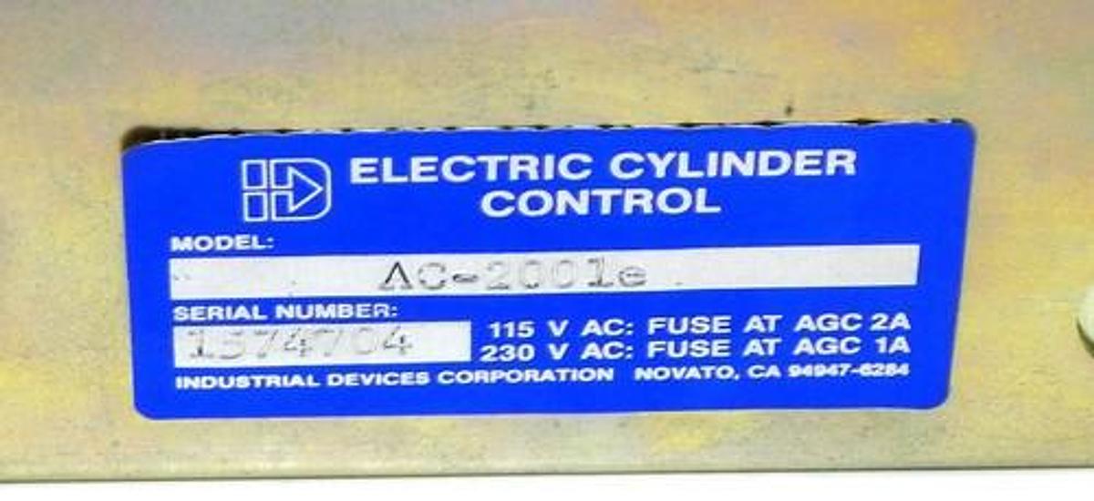 Used NEW INDUSTRIAL DEVICES CONTROL AC-2001E ELECTRIC CYLINDER CONTROL AC2001E