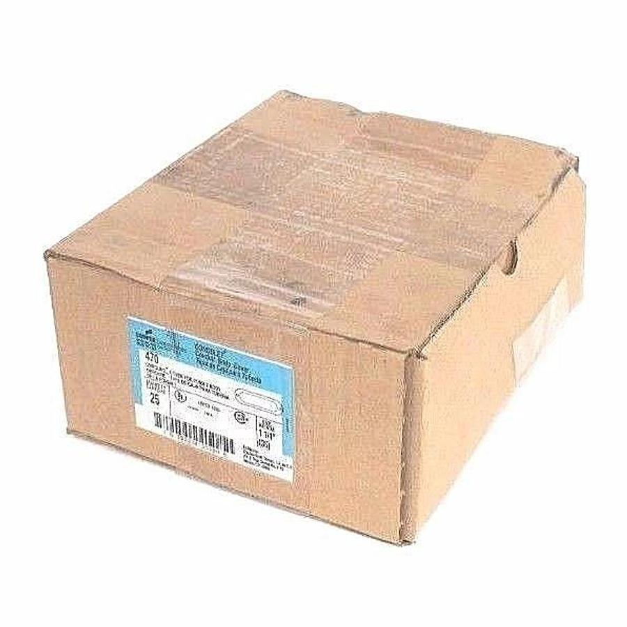 BOX OF 25 NEW COOPER CROUSE HINDS 470 OBROUND COVERS FOR FORM 7 BODY 1-1/4"