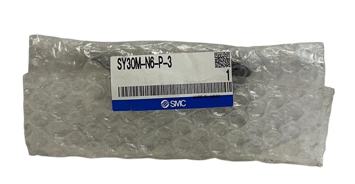 SMC SY30M-N6-P-3 / SY30MN6P3 PNEUMATIC PRESSURE REGULATOR W/ GAUGE 3POS NSMP