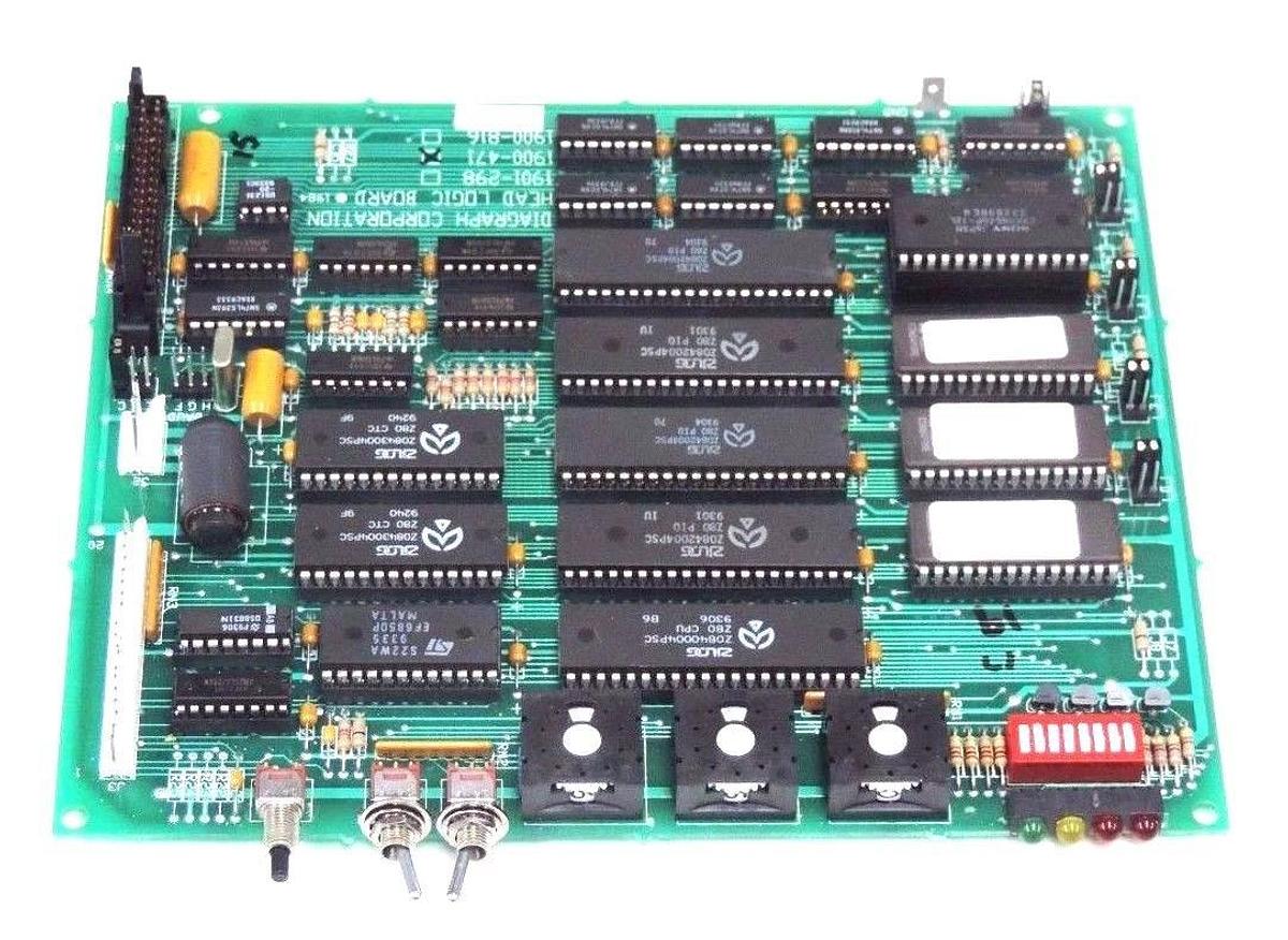 Used DIAGRAPH CORPORATION 1900-471 HEAD LOGIC BOARD, 004D13001-471, 93-5515, 1900471