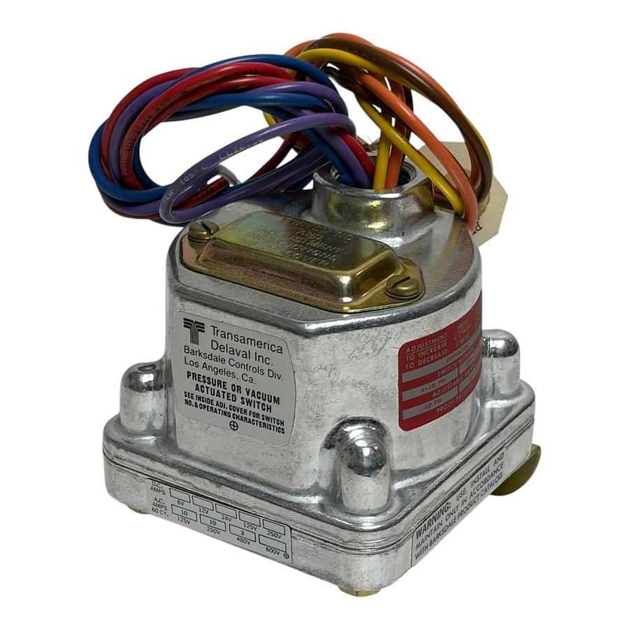 Used Barksdale DeLaval D2H-H18SS Dual Pressure Switch .4-18 PSI 60 PSI Boxed New