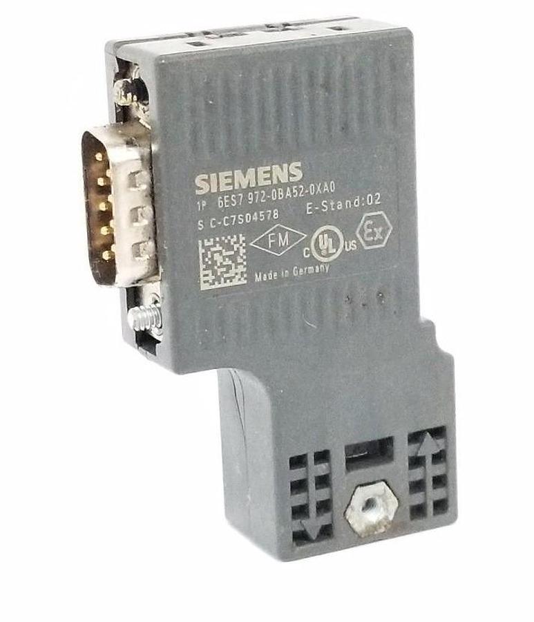 Used SIEMENS 6ES79720BA520XA0 BUS CONNECTOR 90 DEGREES, 6ES7-972-0BA52-0XA0