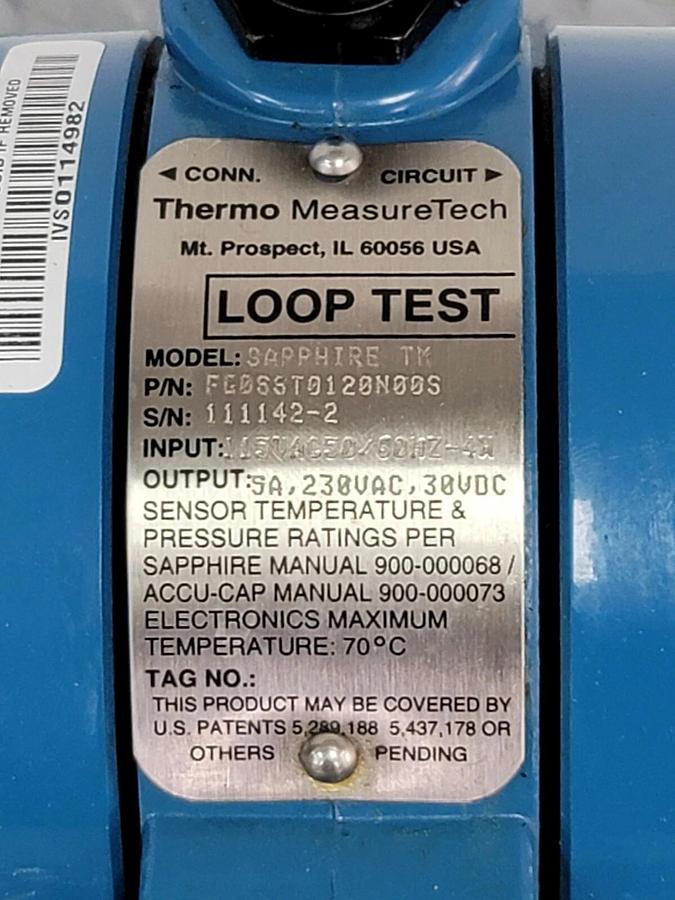 NEW THERMO MEASURETECH MODEL SAPPHIRE TM LOOP TEST FG0SST0120N00S