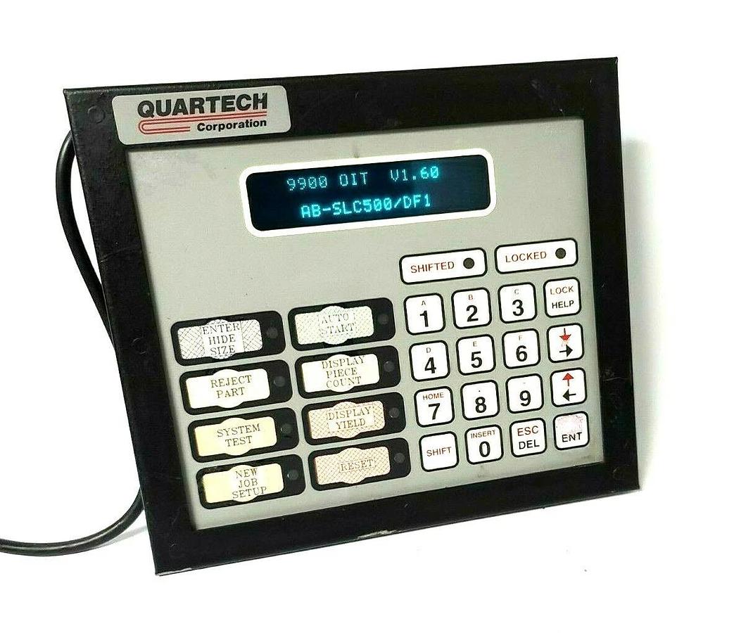 Used QUARTECH 9900-AC-AB-3 OPERATOR PANEL SLC-500/DF1 32K STD RAM V1.60 9900ACAB3