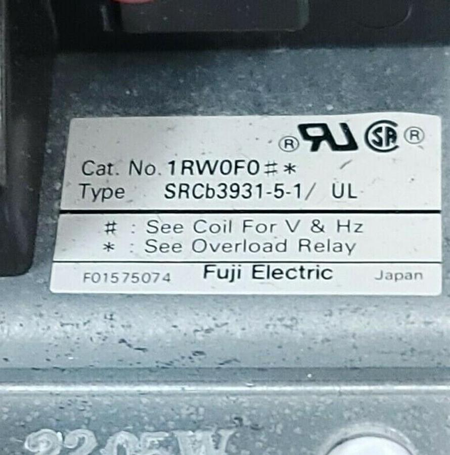 Used NEW FUJI ELECTRIC 1RC0F0A CONTACTOR 1RC0F0ASRCA3631-5-1 W/ 1NR0FG, TR-1SN/UL