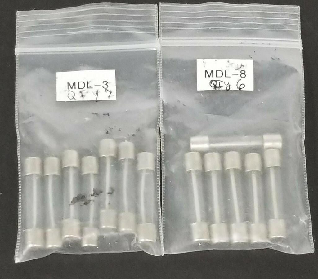 Used LOT OF 6 NEW COOPER BUSSMANN MDL-8 & (7) MDL-3 FUSES