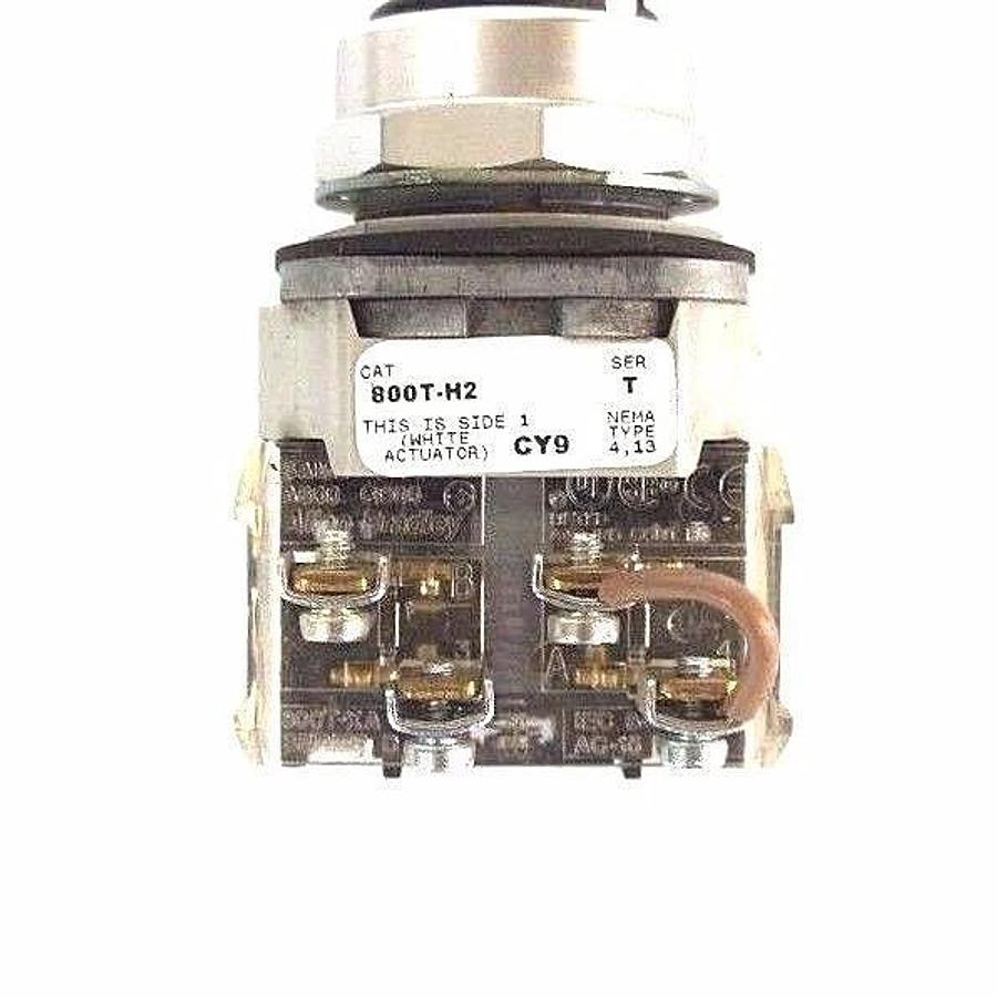 Used LOT OF 3 ALLEN BRADLEY 800T-H2 SELECTOR SWITCH SER. T W/ 800T-XA SER. D
