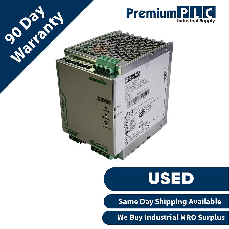 Used USED PHOENIX CONTACT QUINT-PS/1AC/24DC/20 POWER SUPPLY UNIT 24VDC/20A 2866776