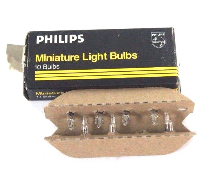 Used LOT OF 7 NIB PHILIPS MINIATURE LIGHT BULBS 73, 14V, 0.3CP