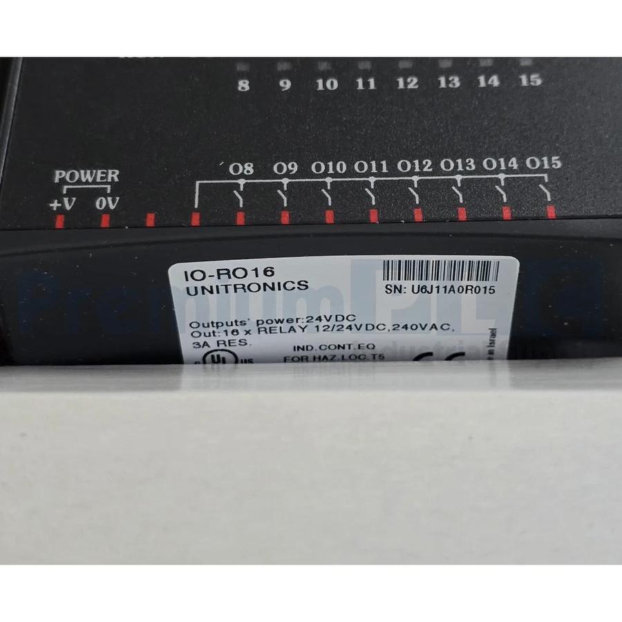 NEW UNITRONICS IO-RO16 / IORO16 I/O EXPANSION MODULE 16 -OUTS 24VDC NSMP