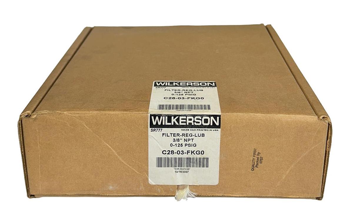 Used WILKERSON C28-03-FKG0 / C2803FKG0 FILTER-REG-LUB ASSY 3/8'' TP311 0-125PSIG NSMP