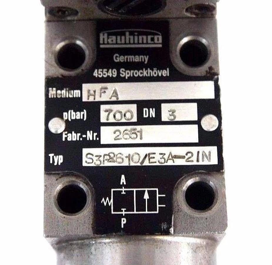 Refurbished REPAIRED HAUHINCO S3P2610/E3A-2IN SOLENOID VALVE MEDIUM HFA, FABR. NR. 2651