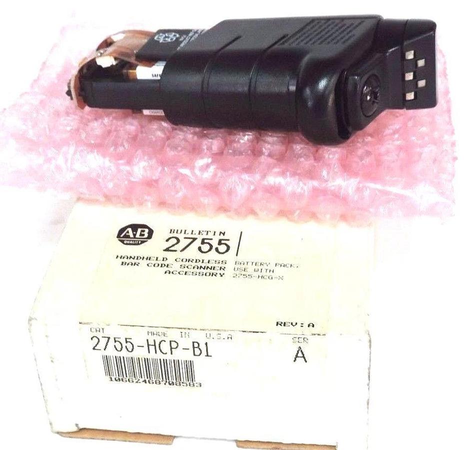 Used ALLEN BRADLEY 2755-HCP-B1 BATTERY PACK FOR HANDHELD CORDLESS BAR CODE SCANNER