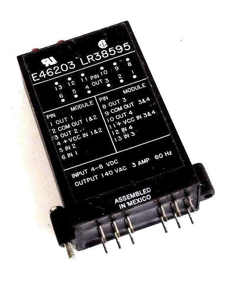 Used LOT OF 2 OPTO 22 / GORDOS OAC5Q 4 CHANNEL AC OUTPUT MODULES