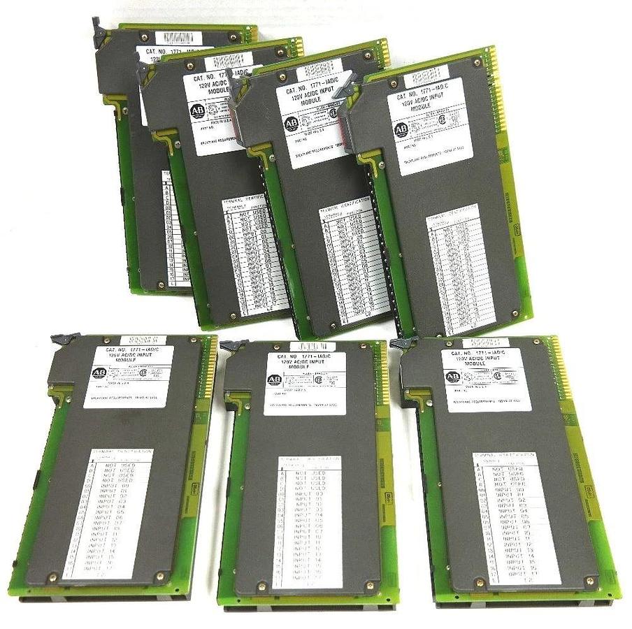 Used LOT OF 8 ALLEN BRADLEY 1771-IAD/C INPUT MODULES 1771IAD SERIES C