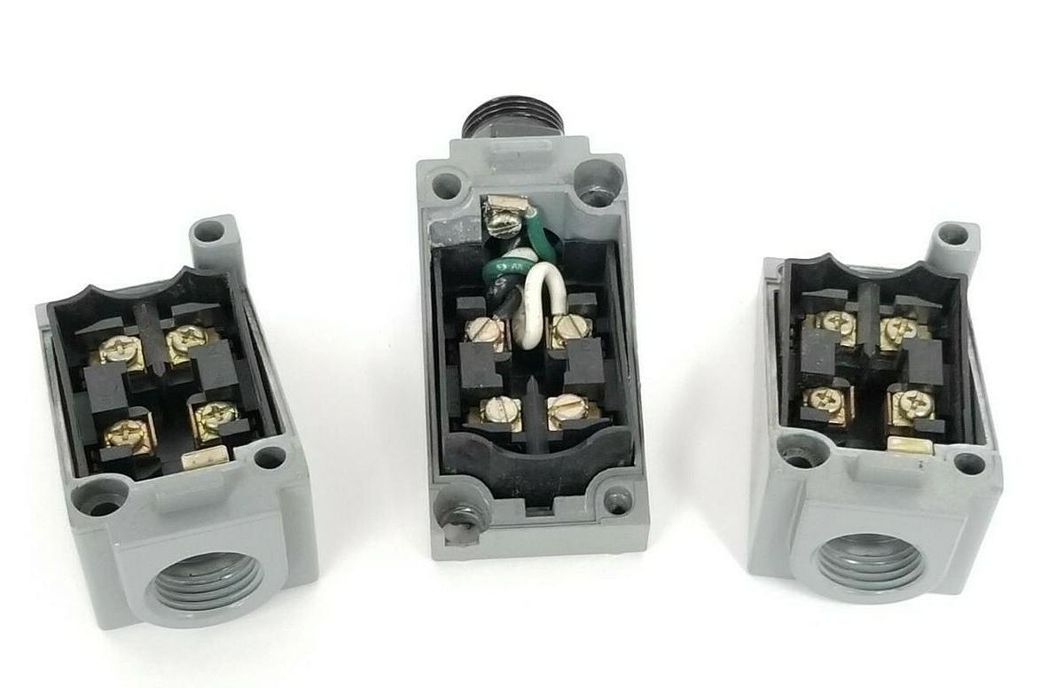 Used LOT OF 3 GENERIC LIMIT SWITCH RECEPTACLES