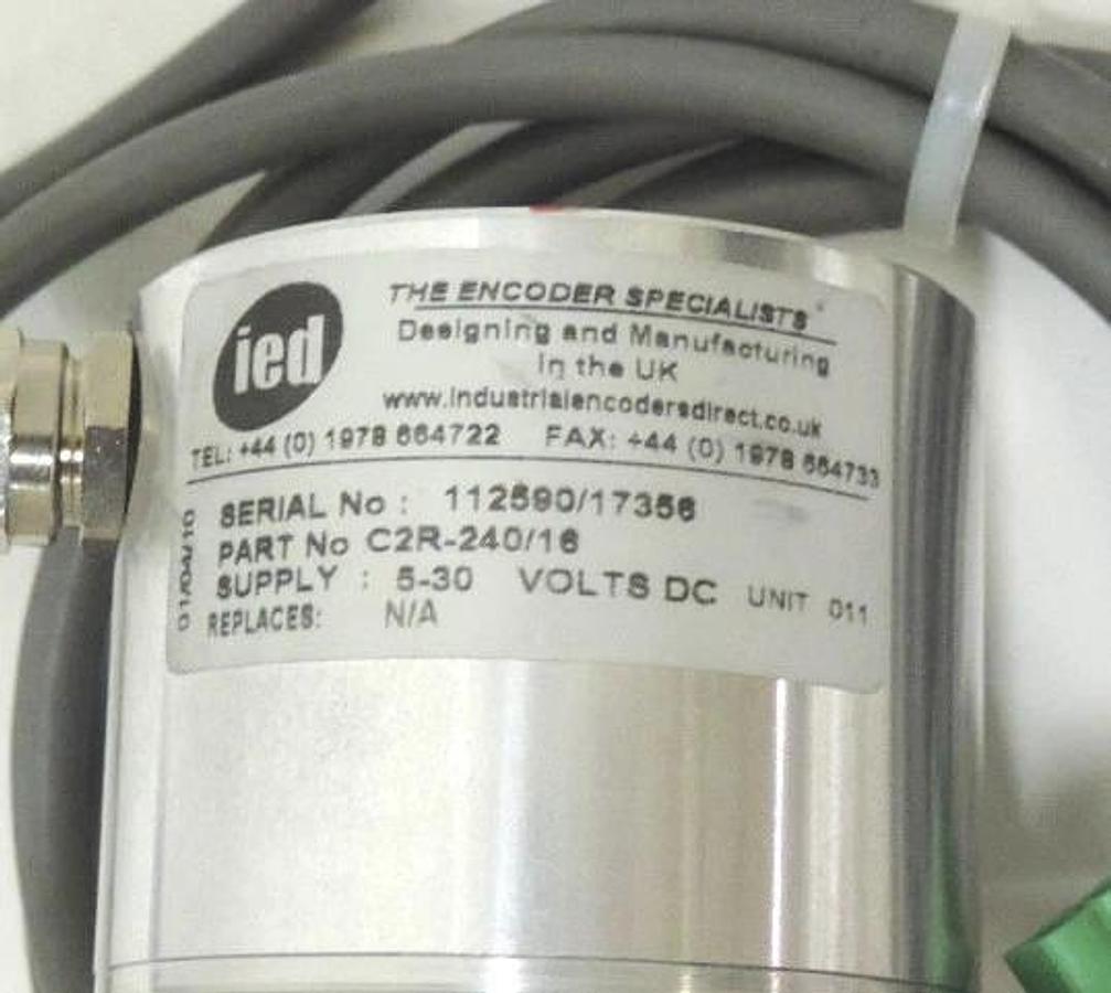 Used IED ENCODER C2R-240/16, SUPPLY: 5-30 VDC W/ MOUNTING FLANGE