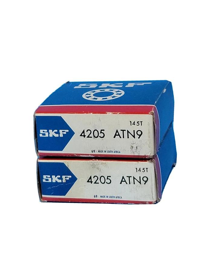 Used LOT OF 2 NIB SKF 4205-ATN9 BALL BEARINGS 4205ATN9 52X26X14MM