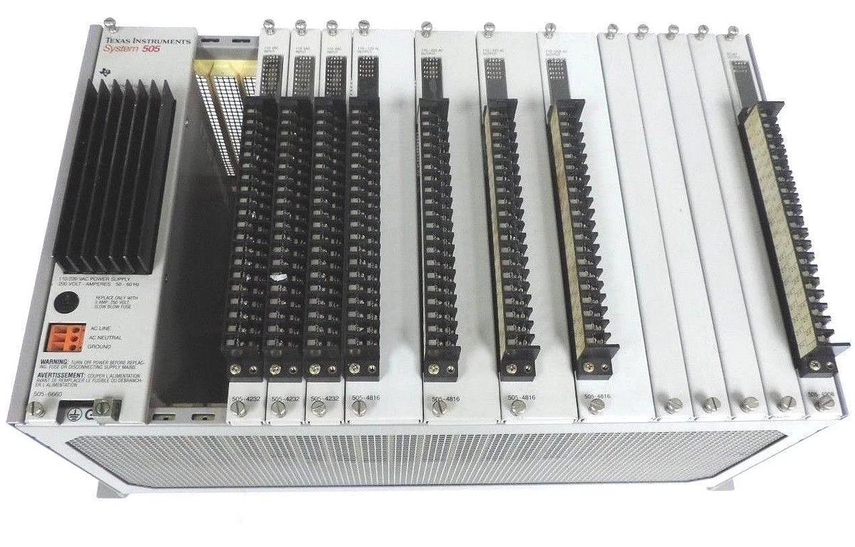 Used SIEMENS 505-6516 SLOT RACK 505-6660 POWER SUPPLY 505-4232 , 505-4816 , 505-4908
