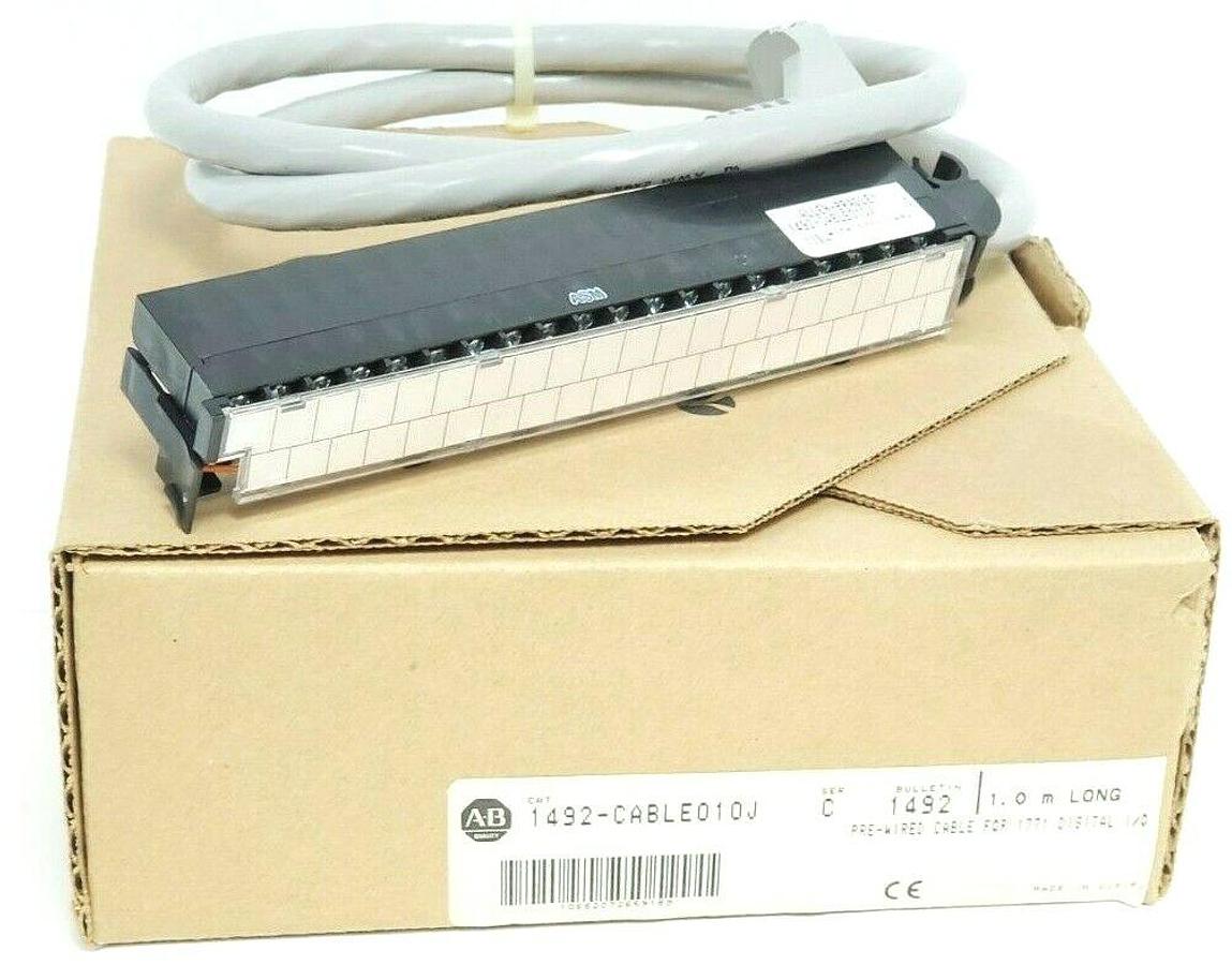 Used NIB ALLEN BRADLEY 1492-CABLE010J SER. C PRE-WIRED CABLE FOR 1771 DIGITAL I/O 1M
