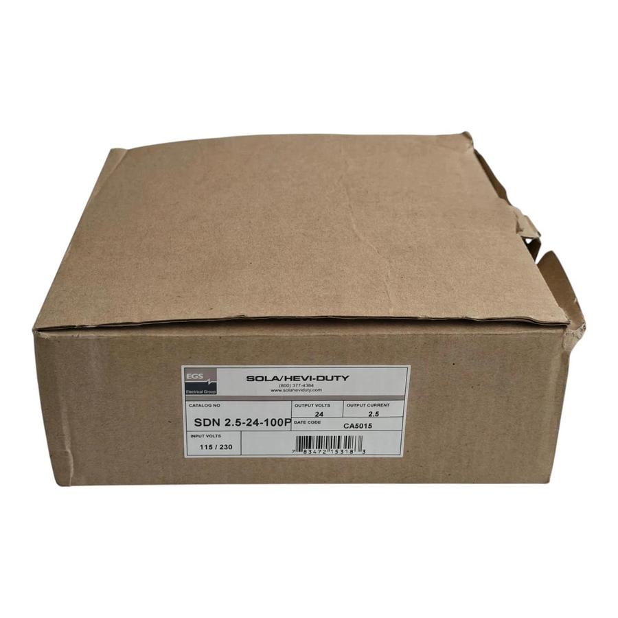 Sola/Hevi-Duty SDN2.5-24-100P DC Power Supply 24V 2.5A 60W DIN Rail - NSMP