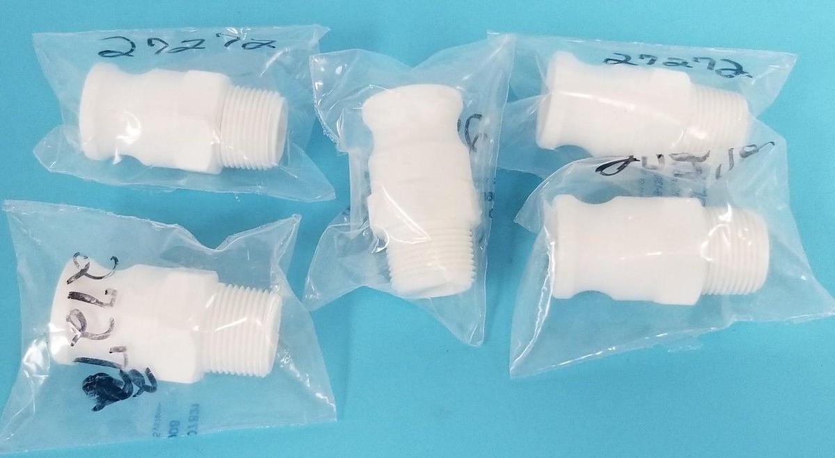 Used LOT OF 5 NEW SANI-TECH 27272 CONNECTOR FITTINGS
