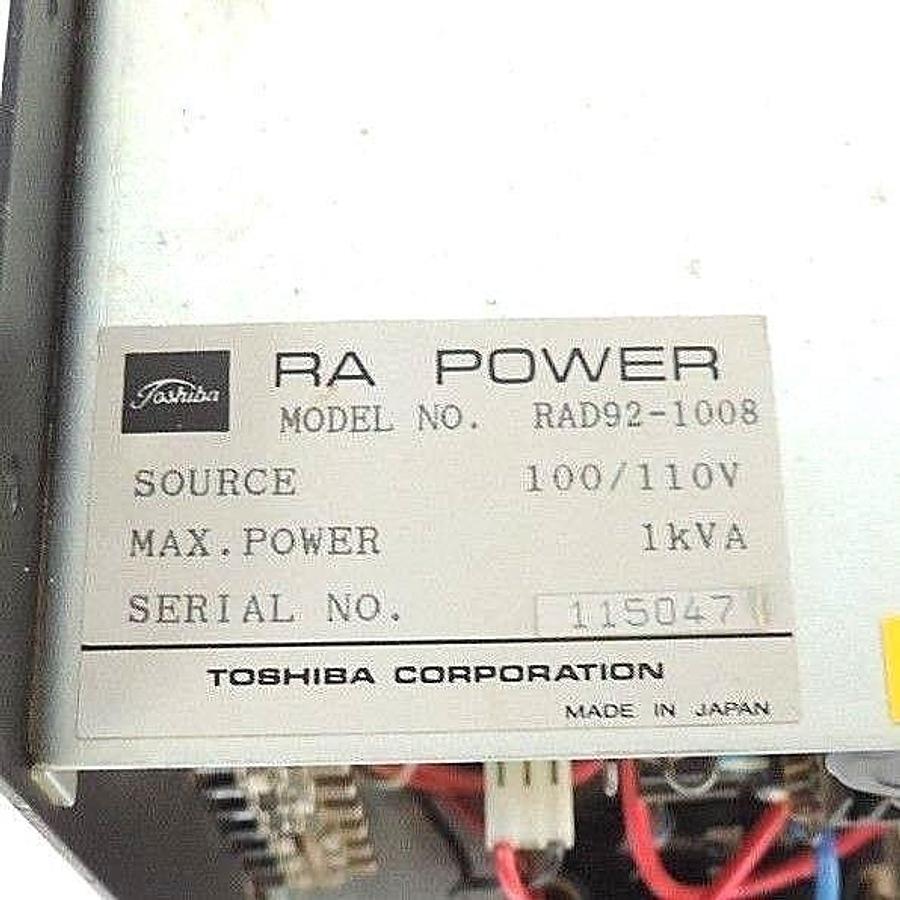 Used TOSHIBA RA POWER RAD92-1008 DC POWER SUPPLY 100/110V 1KVA MAX POWER RAD921008