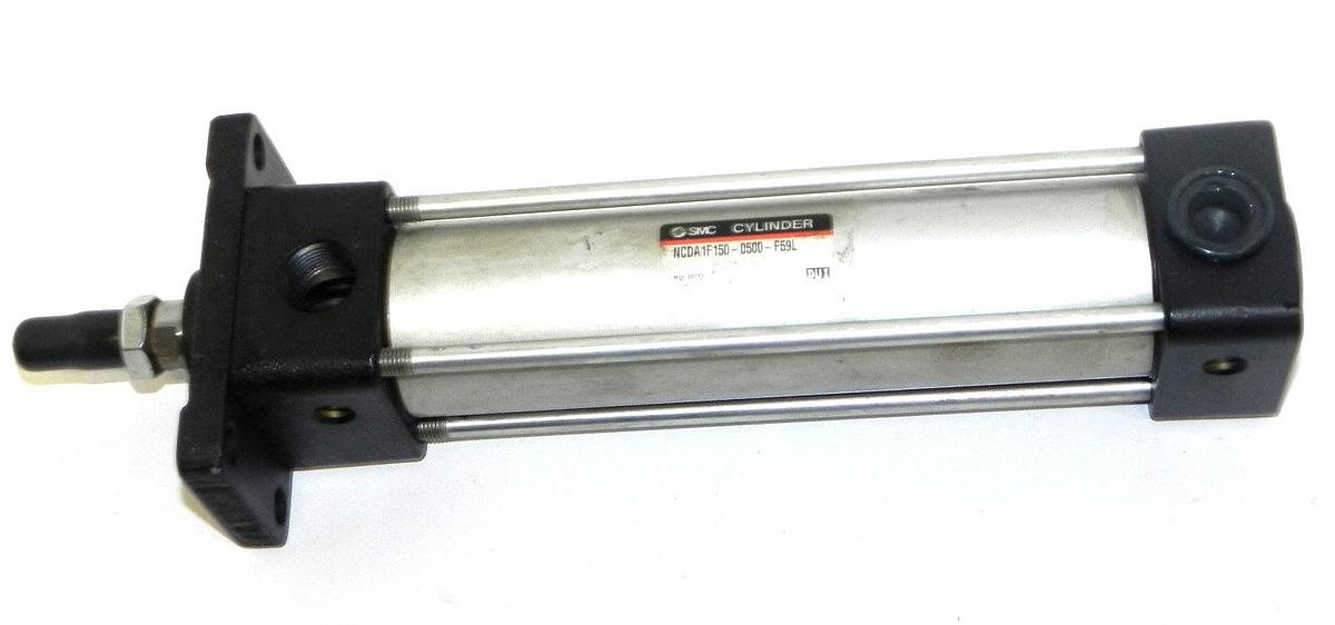 Used NEW SMC NCDA1F150-0500-F59L CYLINDER NCDA1F1500500F59L MAX PRESS 250PSI 1.70MPa