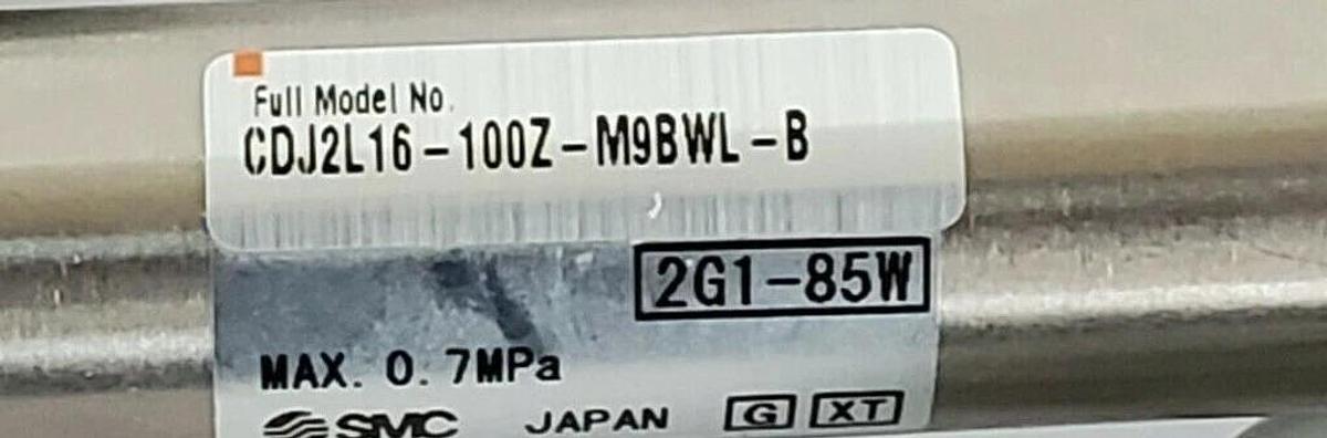 NEW SMC CDJ2L16-100Z-M9BWL-B AIR CYLINDER, 0.7MPa, 2G1-85W, CDJ2L16100ZM9BWLB