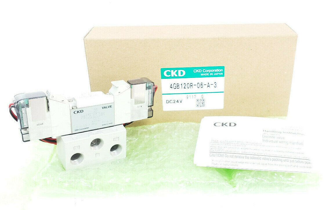NIB CKD 4GB120R-06-A-3 SOLENOID VALVE, 4G SERIES, 24VDC, 4GB120R06A3